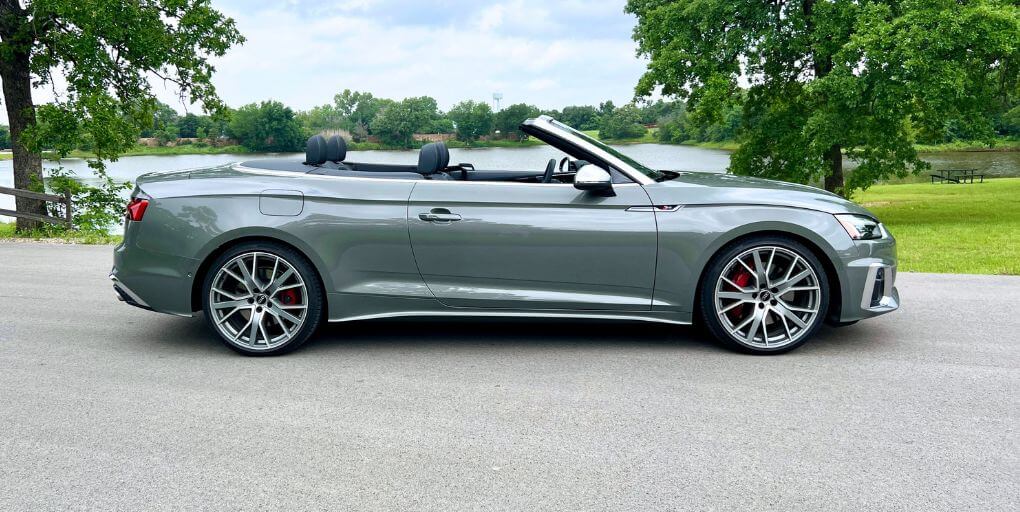 2024 Audi S5 Cabriolet Prestige in Chronos Gray Metallic. Photo: CarPro.