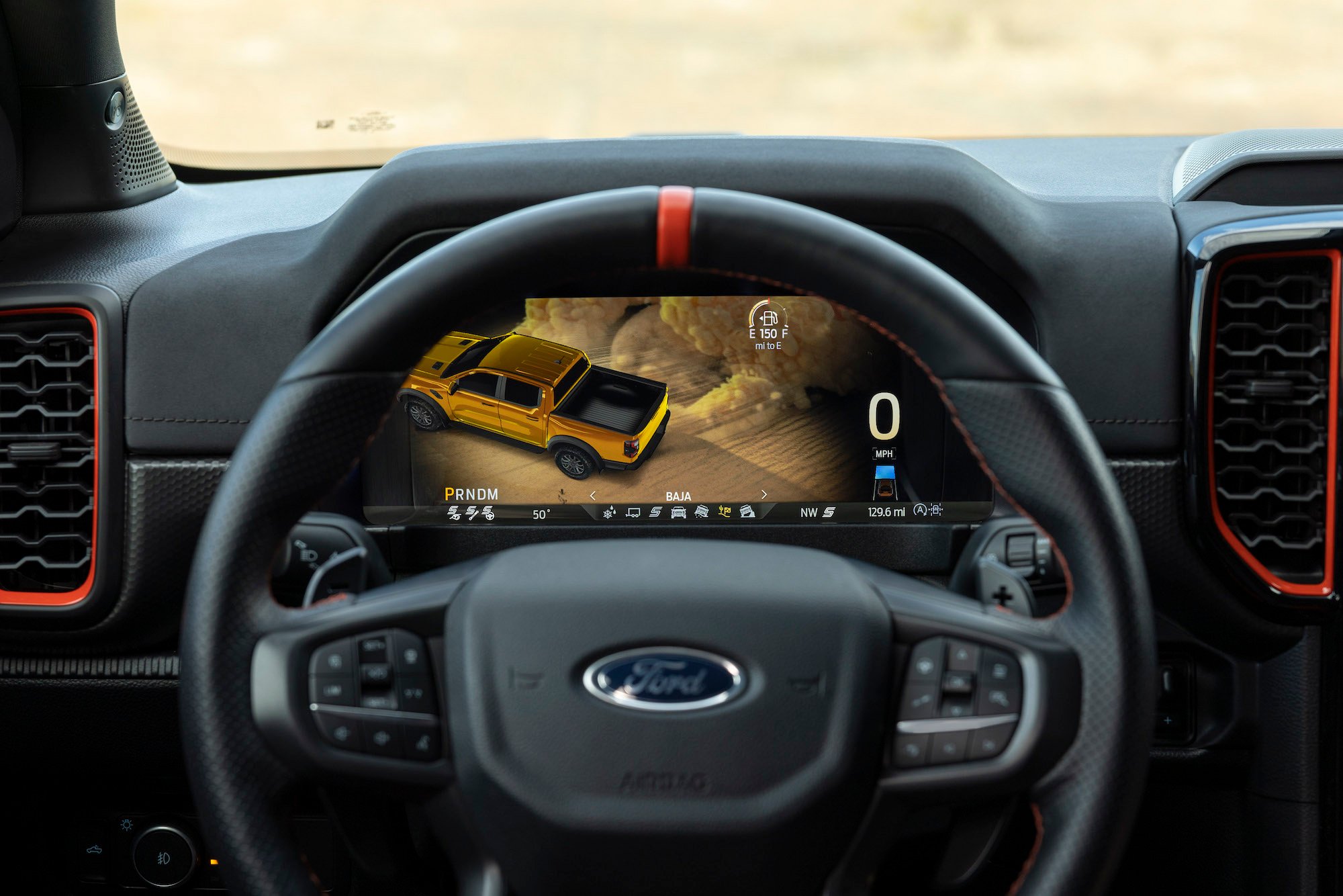 All New 2024 Ford Ranger Raptor Arrives In The U S This Summer   2024 Ford Ranger Raptor Steering Wheel Display 