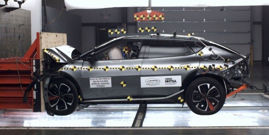 The 2024 Kia EV6 AWD earned a NHTSA 5 Star Crash Rating. Credit: NHTSA.