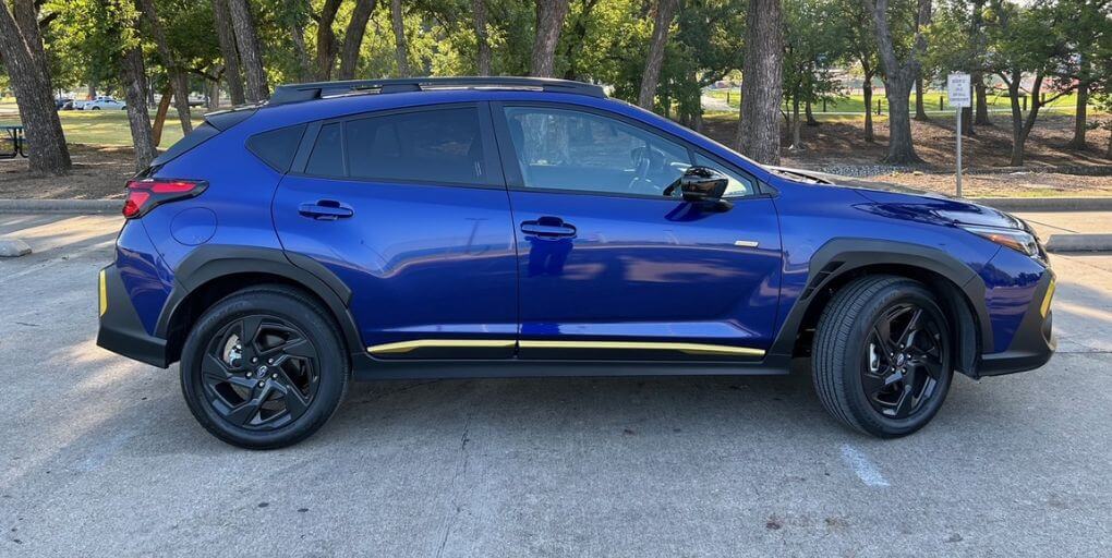 2024 Subaru Crosstrek Sport in Sapphire Blue Pearl. Credit: CarPro.