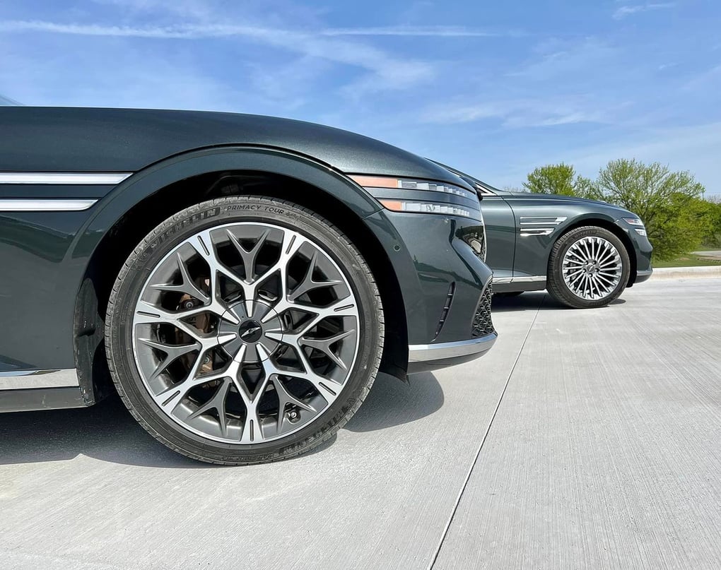 The 2023 Genesis G90 and G80 are fitted with Michelin tires. Photo: CarPro.