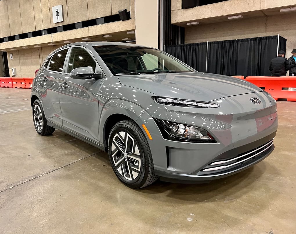 The Hyundai Kona Electric ranks #5 on the iSeeCars list of most driven electric vehicles. Photo: CarPro.