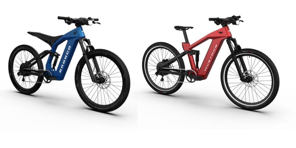 New Ford Mustang and Bronco eBikes. Credit: Ford.