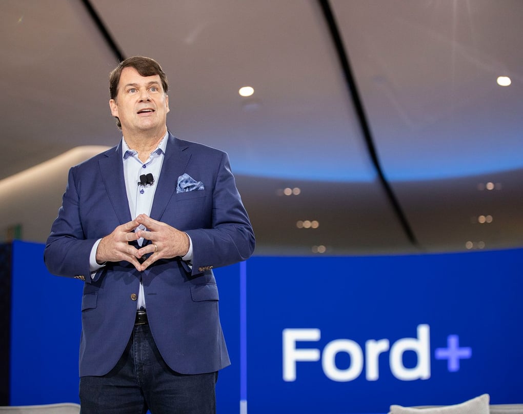 Ford CEO and President Jim Farley at a news conference on March 2, 2022. Photo Credit: Ford.