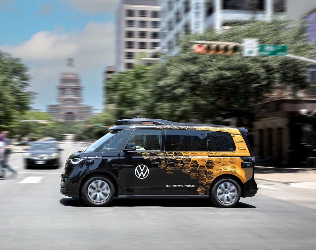 Volkswagen Group of America rolls out autonomous driving vehicle test fleet with ID. Buzz AD vehicles in Austin, Texas. Credit: VW.